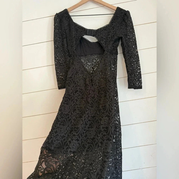 NWOT free people  Adored Maxi in Black dress - Picture 10 of 14